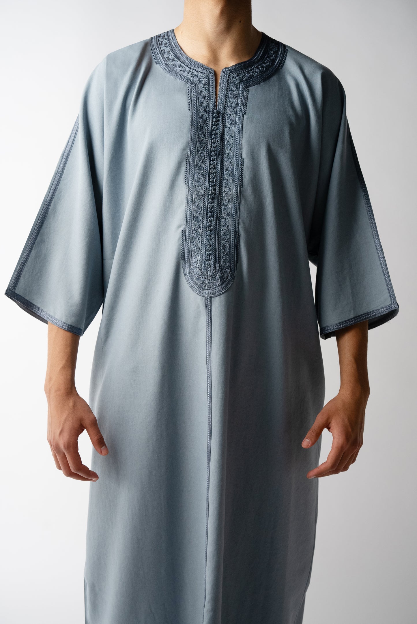 Ice Grey Moroccan Gandoura