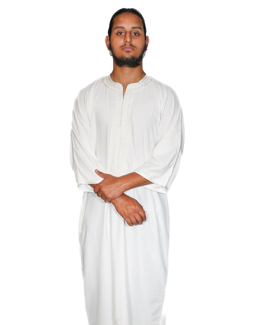 White Moroccan Gandoura 