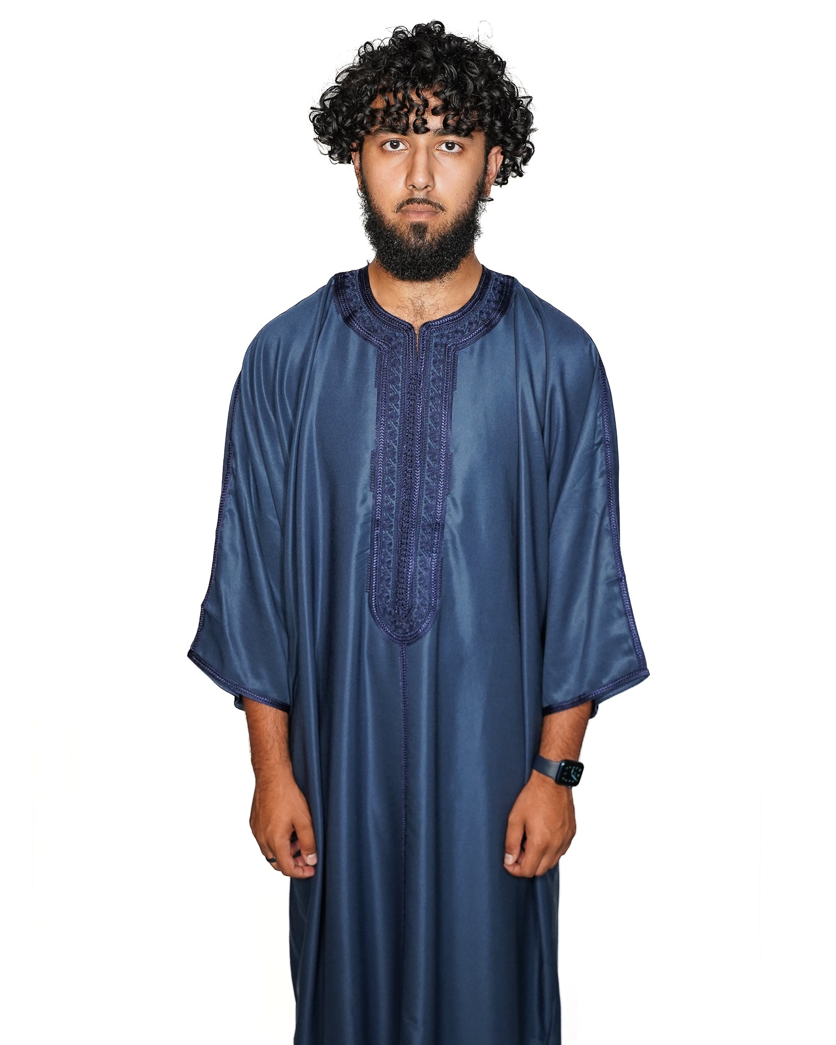 Navy Blue Moroccan Gandoura