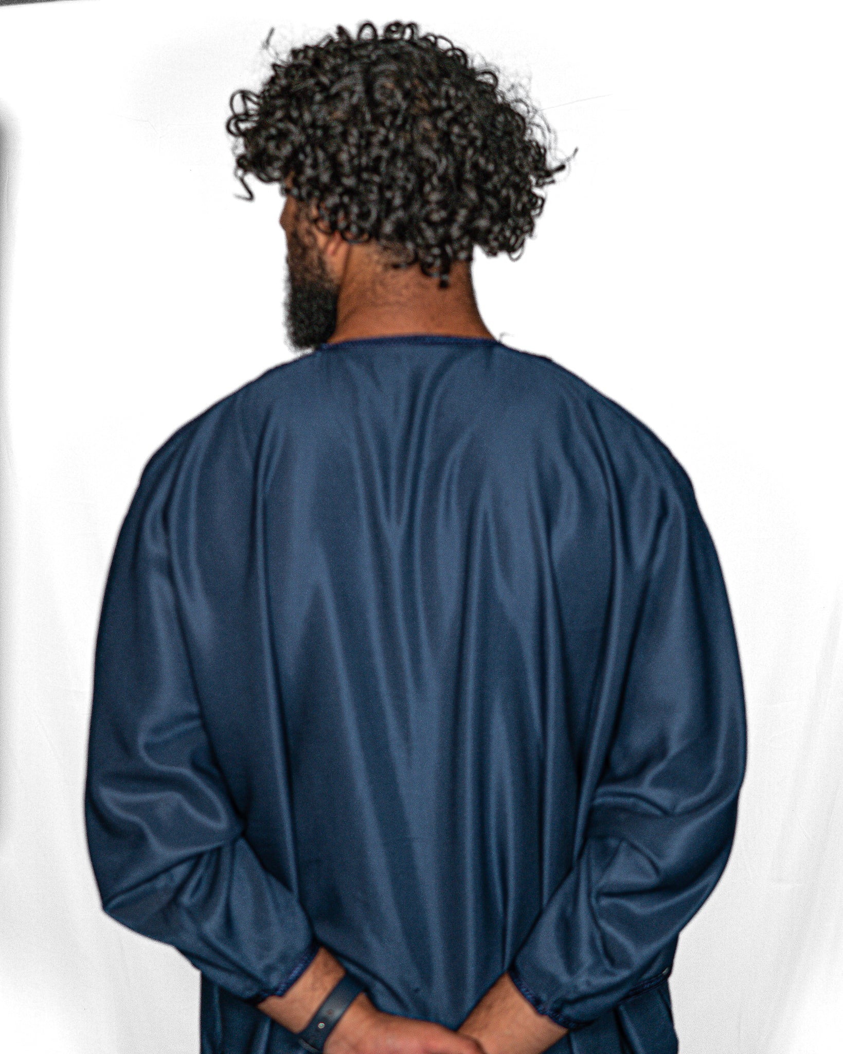 Navy Blue Moroccan Gandoura