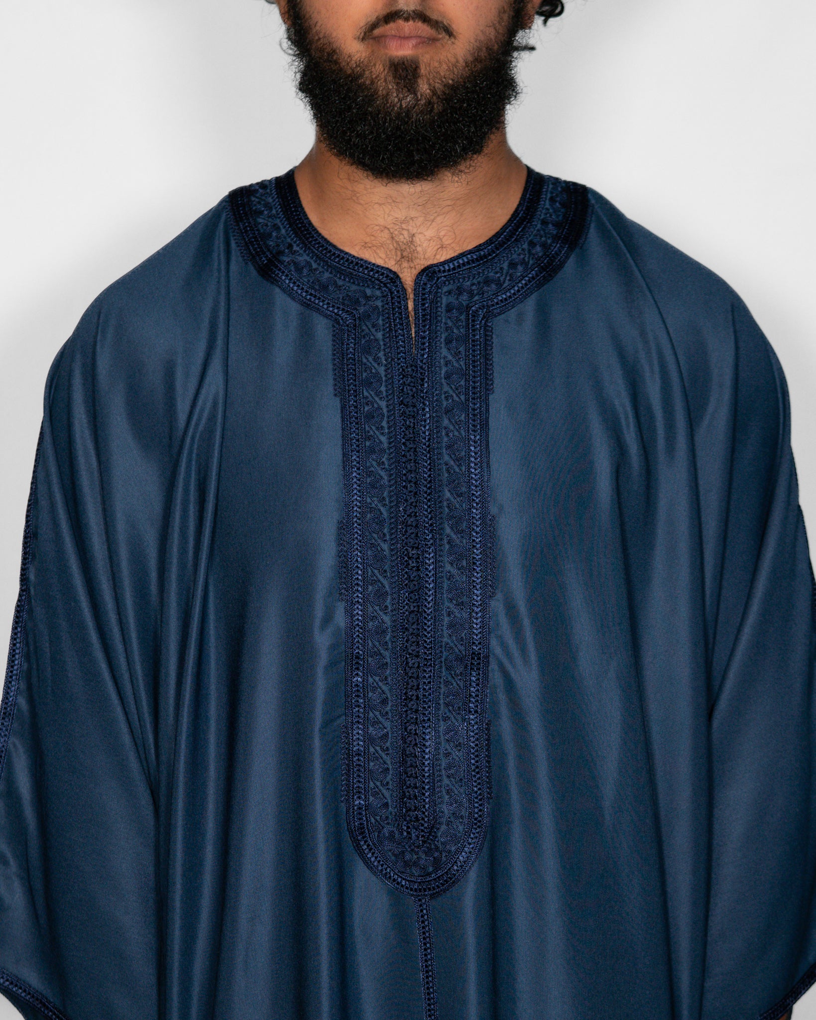 Navy Blue Moroccan Gandoura