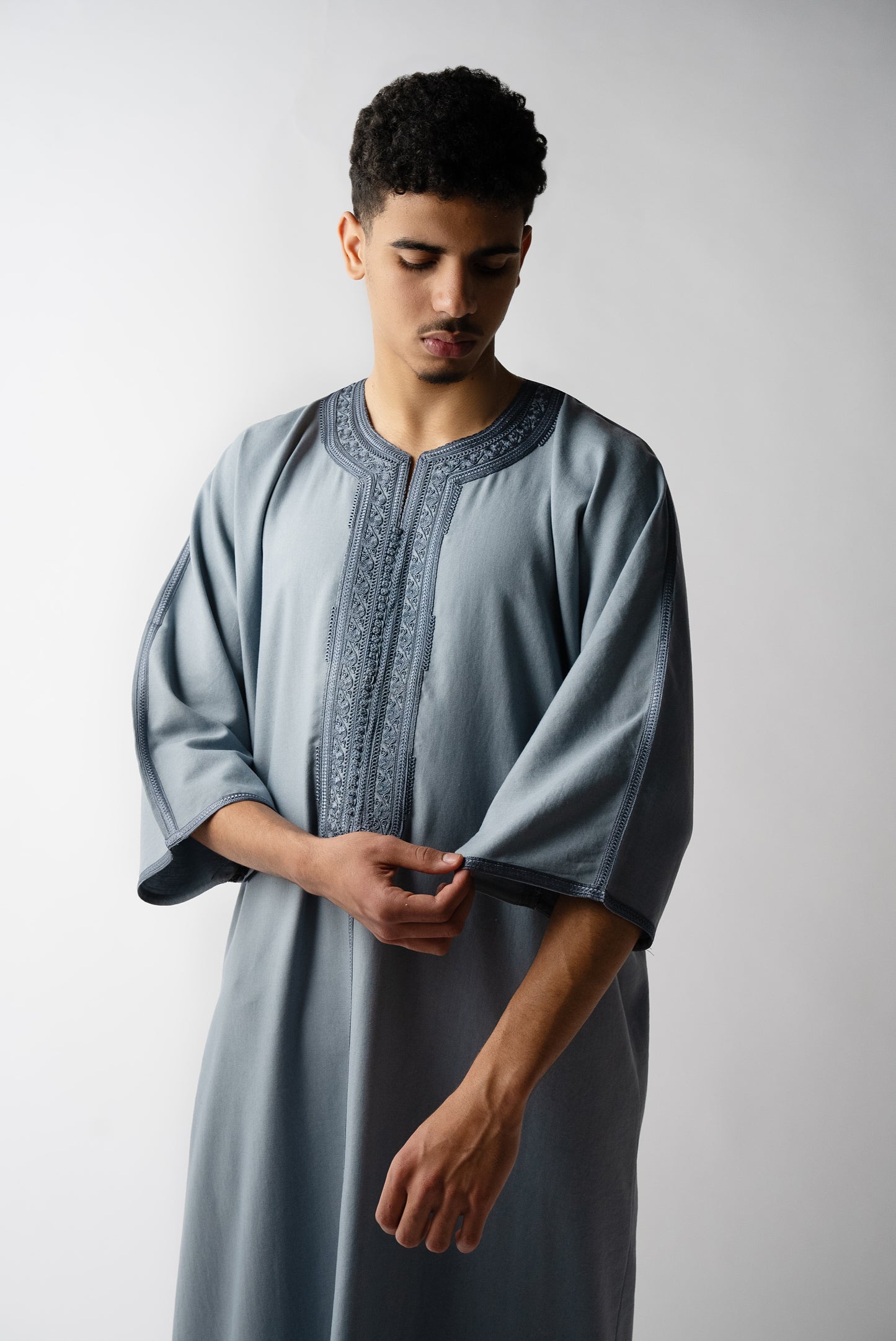 Ice Grey Moroccan Gandoura