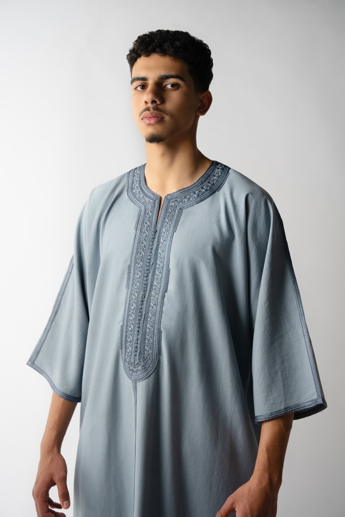 Ice Grey Moroccan Gandoura