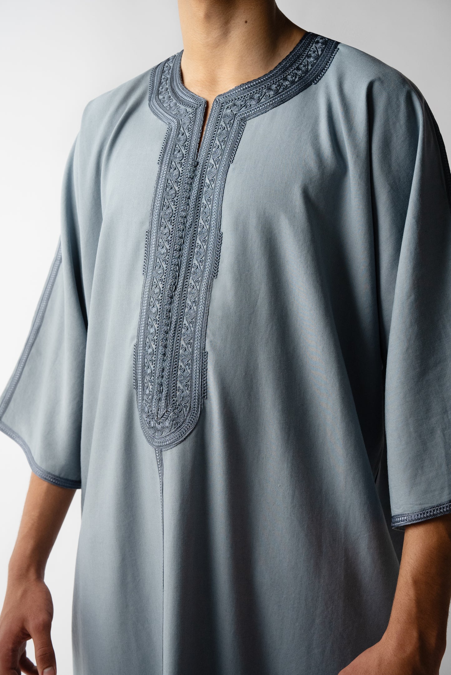 Ice Grey Moroccan Gandoura