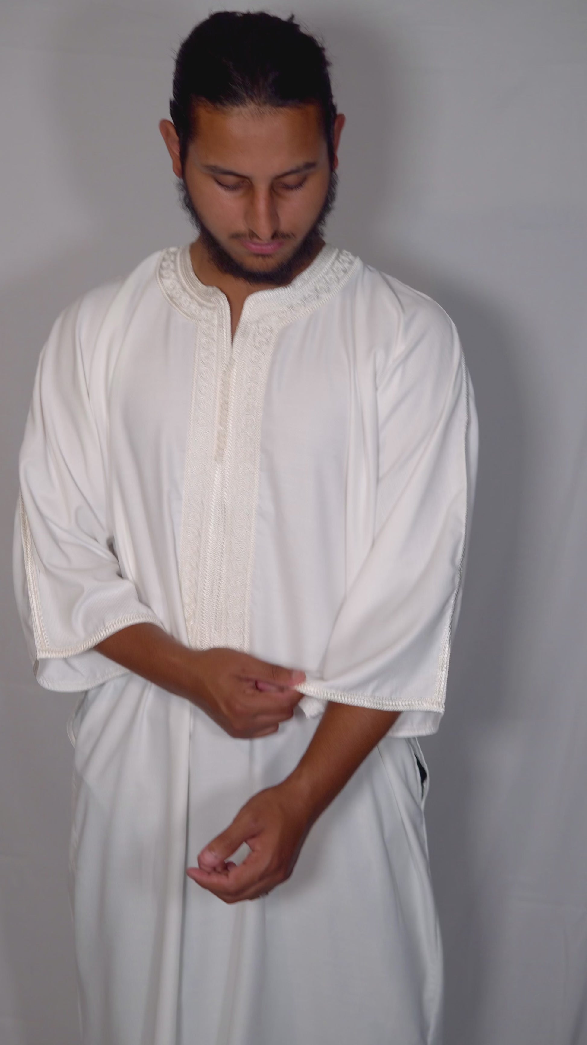 White Moroccan Gandoura 